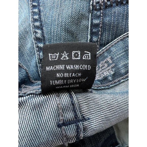 Request Jeans Size 34x34 Mid Rise Blue Denim Classic 5 Pockets Classic Fit Retro - Picture 5 of 8